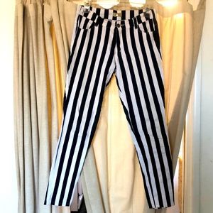 Comfy Black & White stripe “Beetlejuice” style pants by Piko 1988